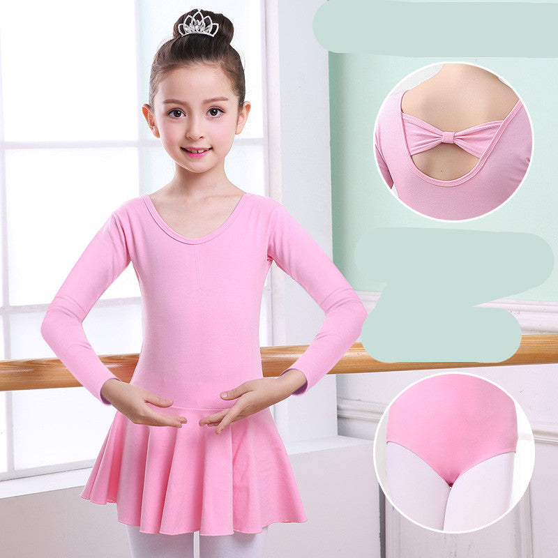 Ropa de baile para niños, ropa de práctica para niñas, tutú de manga corta para niñas