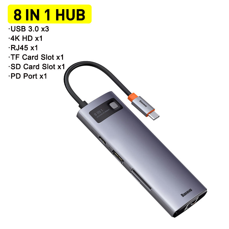 Metal Shimmer Typec Hub Multi-function Docking Station 4K HD USB Notebook 6-in-1