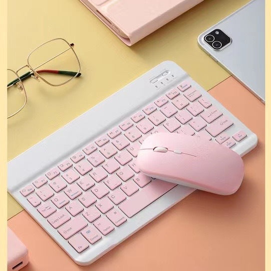 Compatible with Apple , Color Macaron Ultra-Thin Wireless Keyboard And Mouse