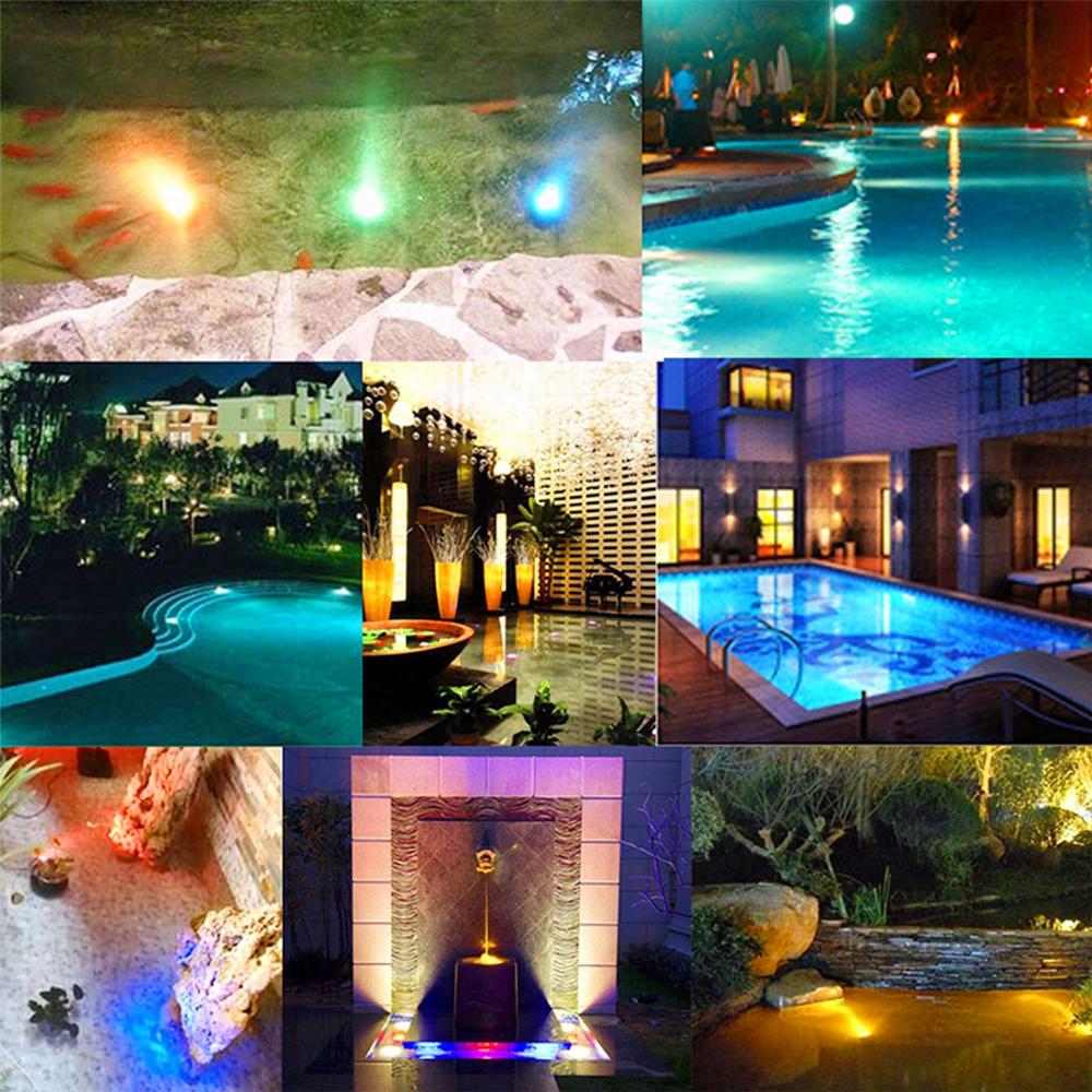 13 Led Submersible Light for Swimming Pool Garden Fountain Bathroom IP68 Waterproof Underwater Lamp with Suction Cup RF Remote