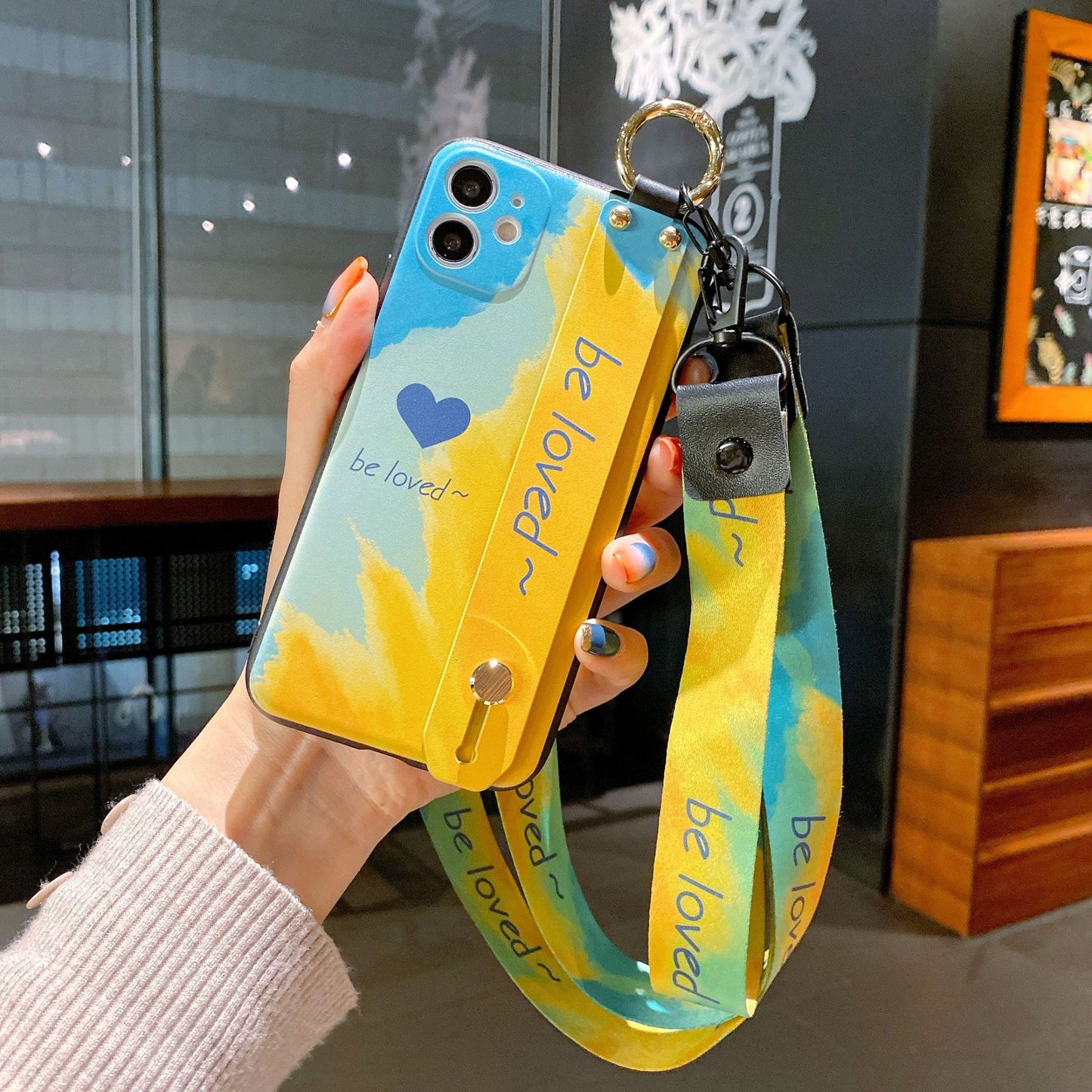 Funda para teléfono con pulsera Funda para teléfono en acuarela