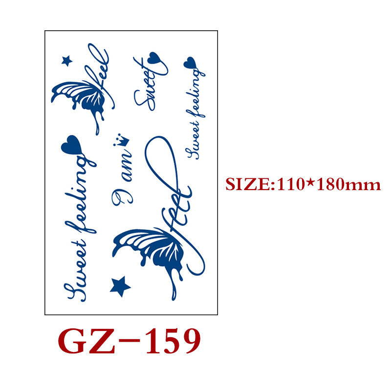 Herbal Tattoo Stickers, Semi-permanent Tattoo Stickers, Waterproof, Sweat-proof, Customizable