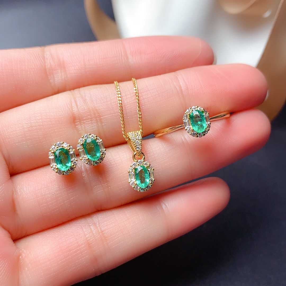 Natural Colombian Emerald Set