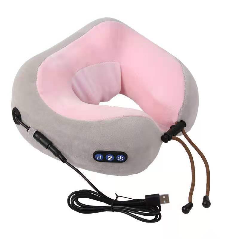 Almohada de masaje en forma de U, dispositivo de masaje de cuello, aparato masajeador eléctrico para cuello, hombro, espalda, masajeador Cervical para relajación corporal