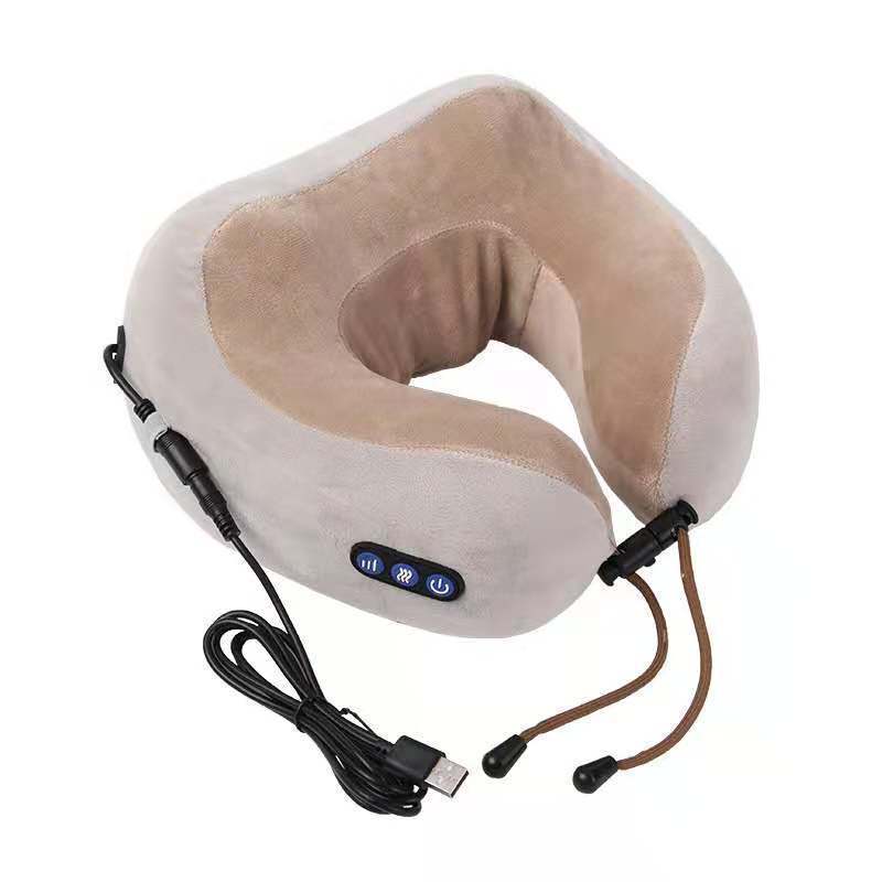 Almohada de masaje en forma de U, dispositivo de masaje de cuello, aparato masajeador eléctrico para cuello, hombro, espalda, masajeador Cervical para relajación corporal