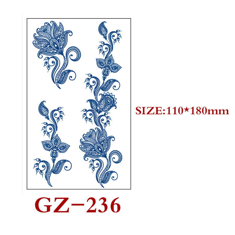 Herbal Waterproof And Sweat Proof Semi-permanent Tattoo Stickers