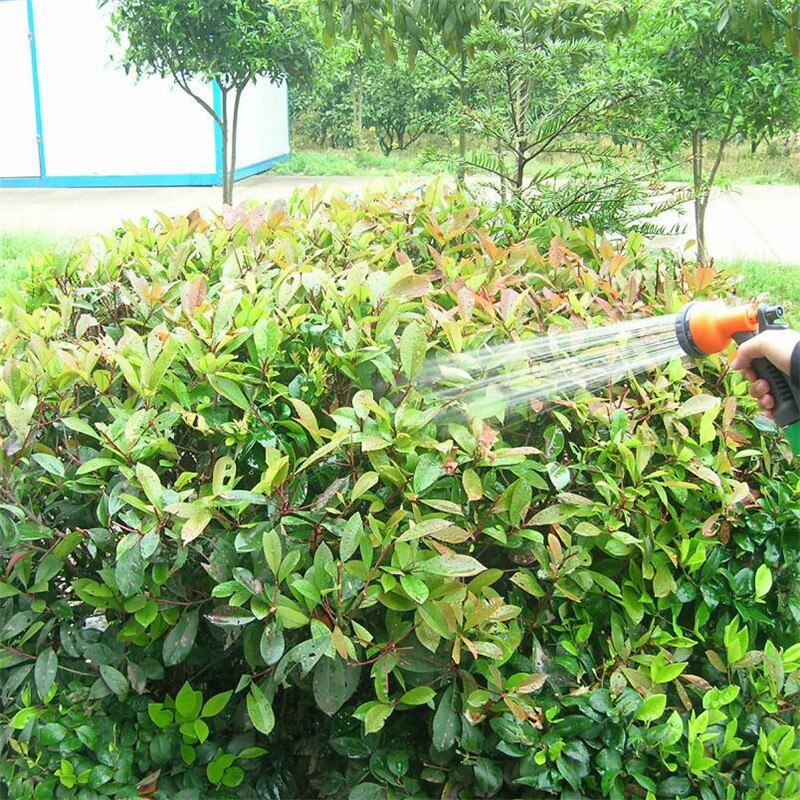 Boquilla de manguera para pistola de agua de jardín, 8 patrones, multifuncional, uso doméstico o en coche, rociador de agua para lavado de patio, boquilla de tubo, herramientas para rociar