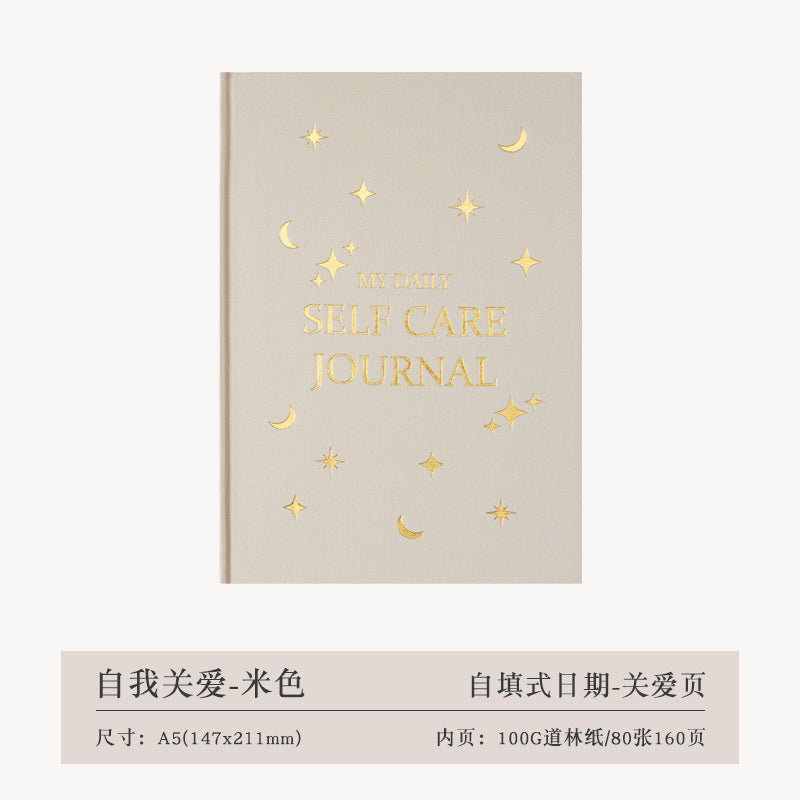 Thanksgiving Diary Happy Self-care Diary Boy English Version A5 Notebook Cloth Book