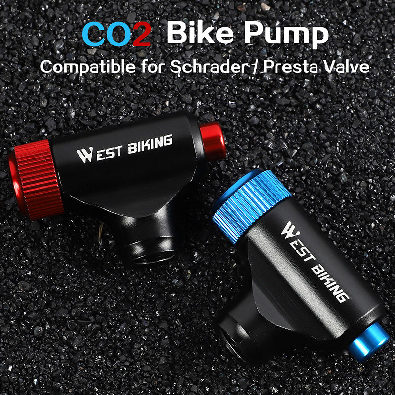 CO2 button inflatable bicycle pump