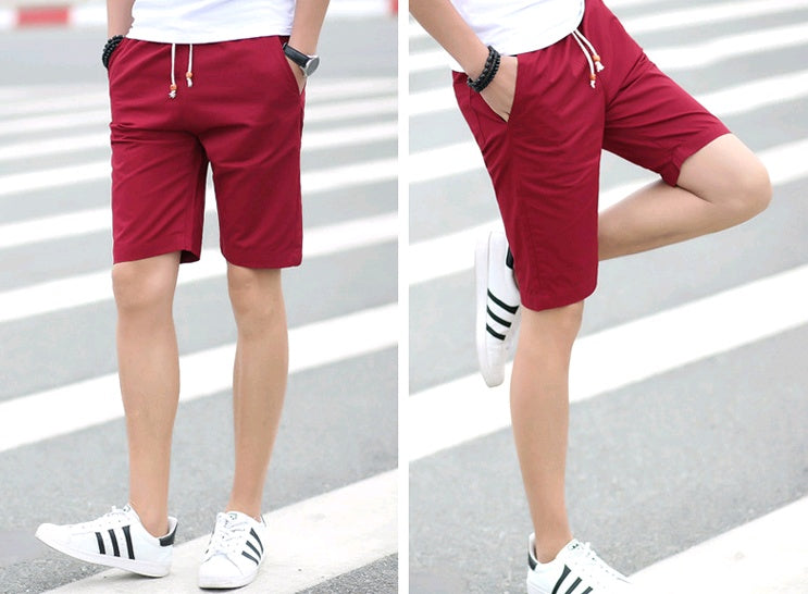 Summer Men's Cotton Shorts Casual Five Pants Summer Beach Pants