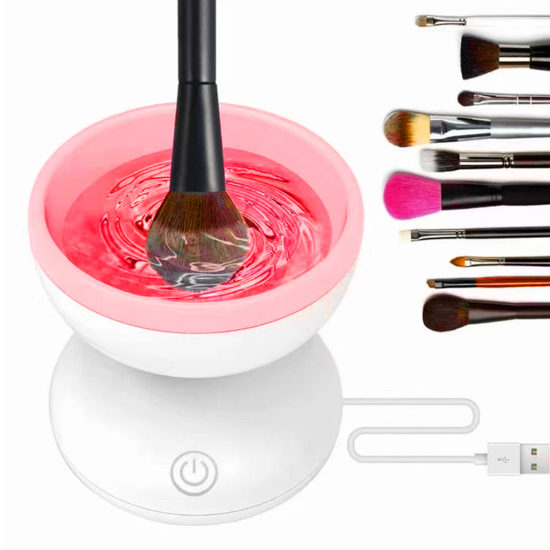 Máquina limpiadora de brochas de maquillaje USB portátil, cepillo cosmético eléctrico, herramientas de limpieza y lavado, limpieza automática de brochas de maquillaje