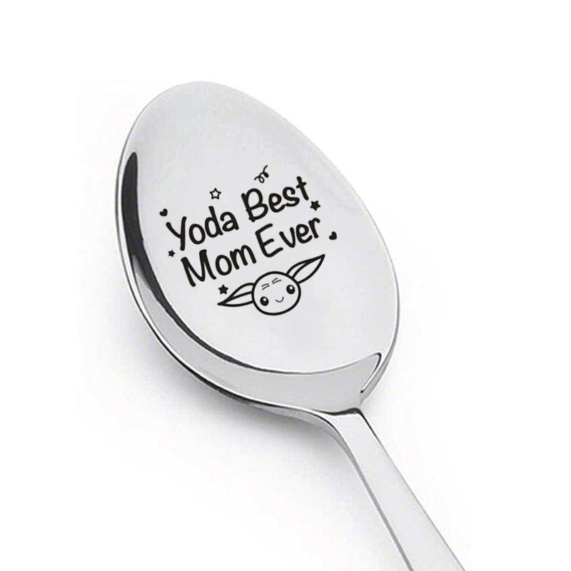 Couple Thanksgiving Long Handle Coffee Ice Spoon