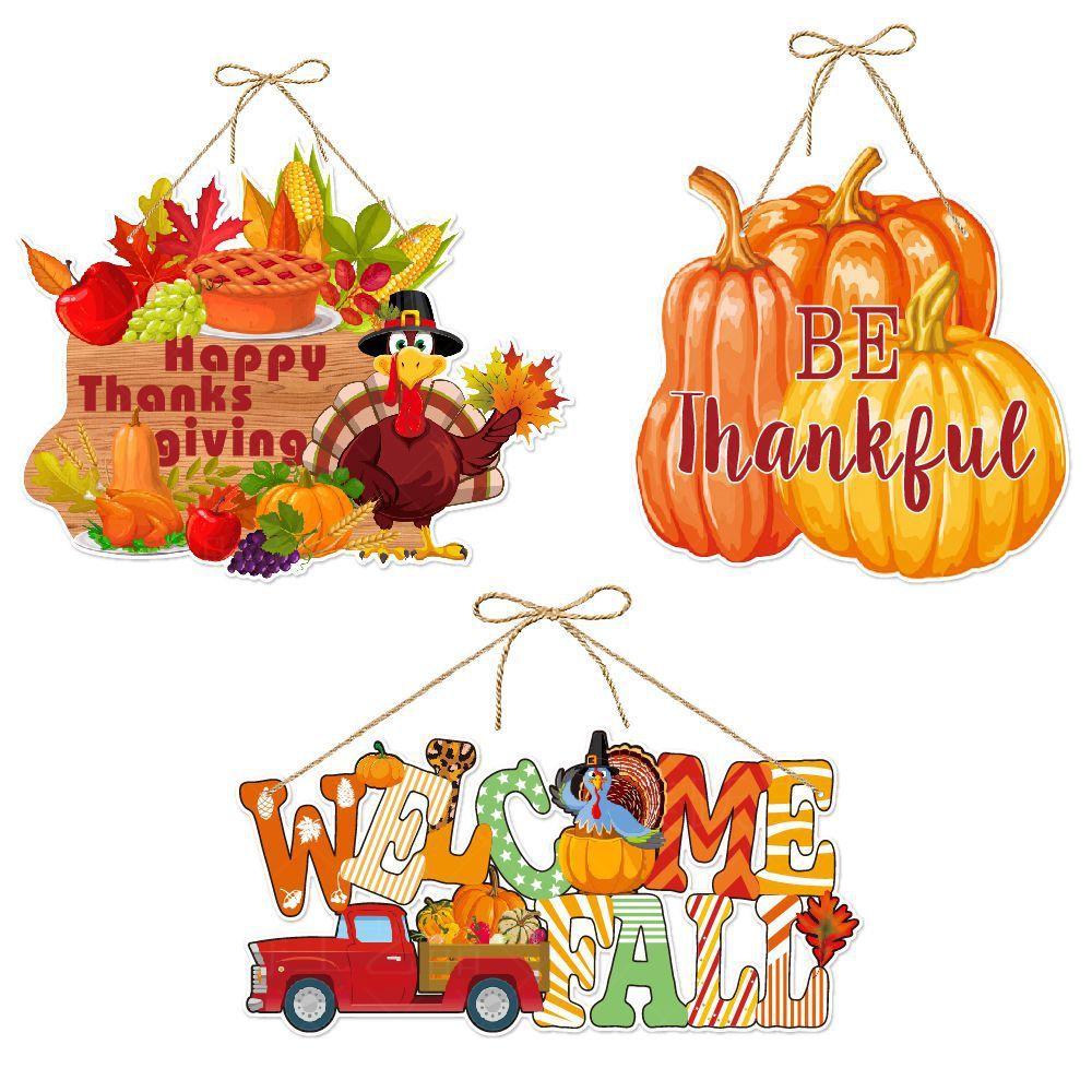 Thanksgiving Party Decoration Pumpkin Door Hanging