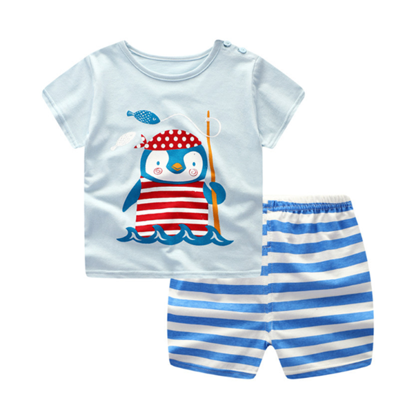 Ropa de dibujos animados para bebé, ropa de verano, camiseta, conjuntos de ropa informal para niña