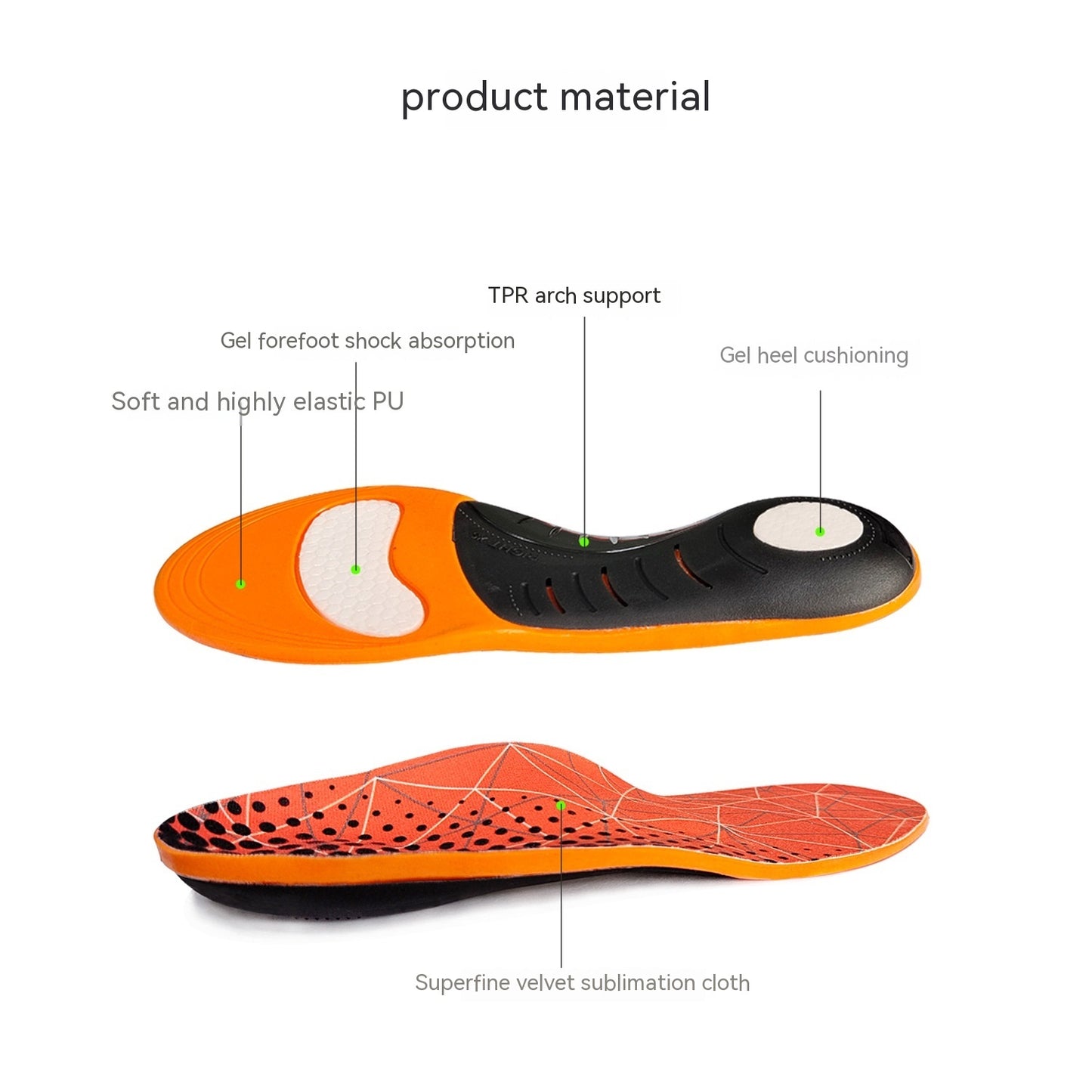 Flat Arch Support Orthopedic Insole