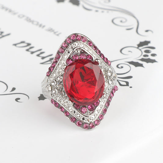 Ruby Plated 925 Silver Ring