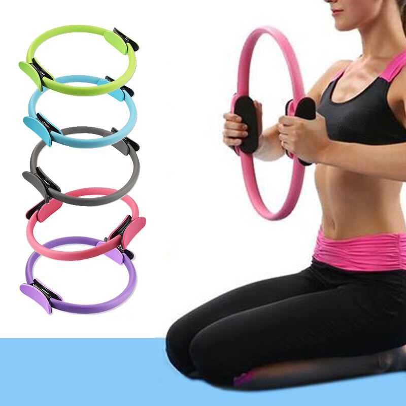 Yoga Fitness Pilates anillo mujeres niñas círculo mágico doble ejercicio gimnasio en casa entrenamiento deportes perder peso resistencia corporal