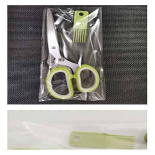 Multifunctional Muti-Layers Stainless Steel Knives Multi-Layers Kitchen Scissors Scallion Cutter Herb Laver Spices Cook Tool Cut