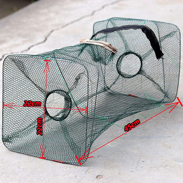 Two-hole Lobster Basket Folding Fishing Cage