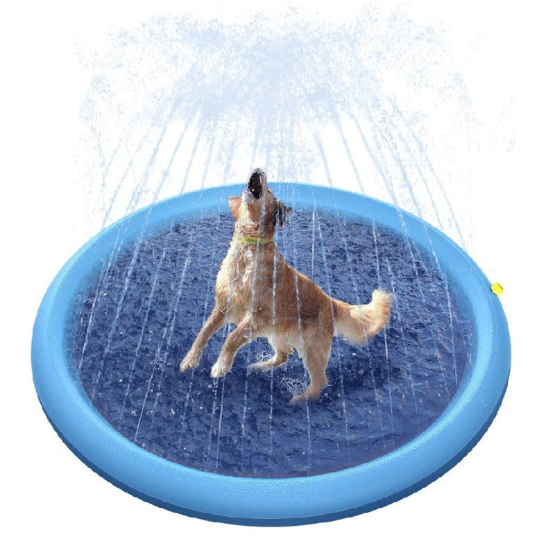 Almohadilla antideslizante para salpicaduras para niños y mascotas, piscina para perros, juguetes acuáticos de verano al aire libre, colchoneta divertida para juegos con fuente para patio trasero