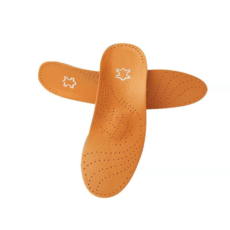 Leather orthopedic insole