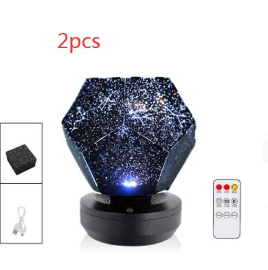 LED 星空投影仪夜灯 3D 投影夜灯 USB 充电家用天文馆儿童卧室装饰房间照明