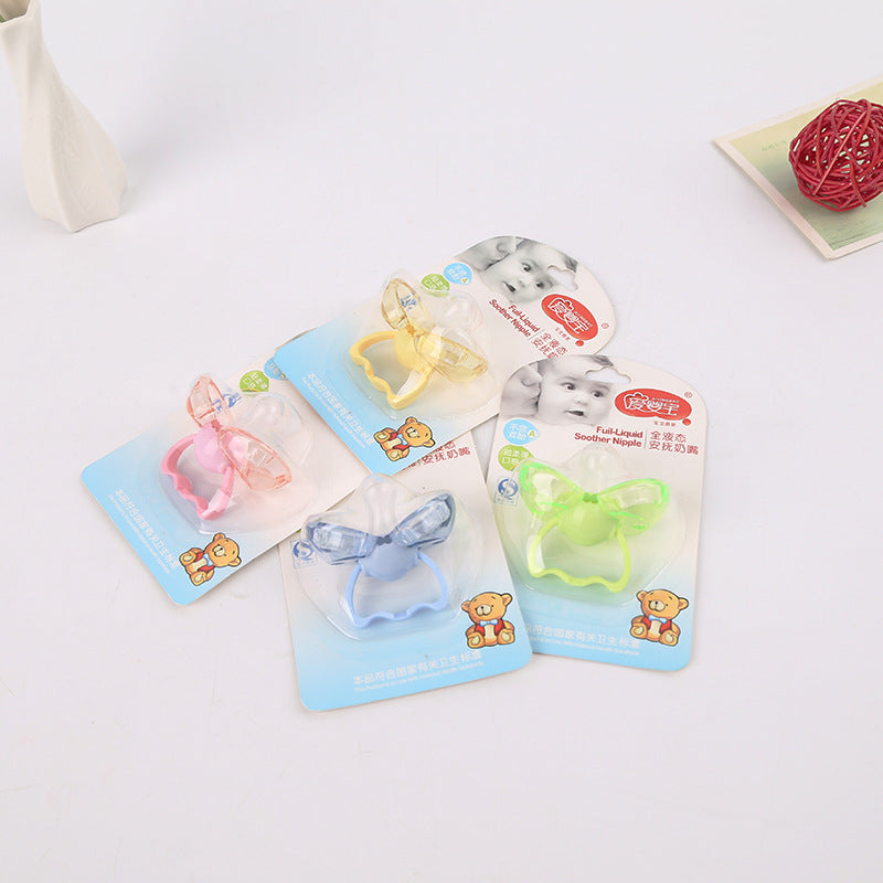 Love baby baby baby new baby pacifier anti automatically closed round head flat hair randomly issued