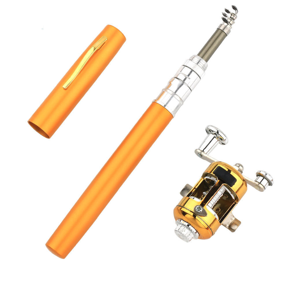 Portable Telescopic Pocket Stream Fishing Rod Ice Rod Sea Fishing Rod 1m Pen Fishing Rod Kit