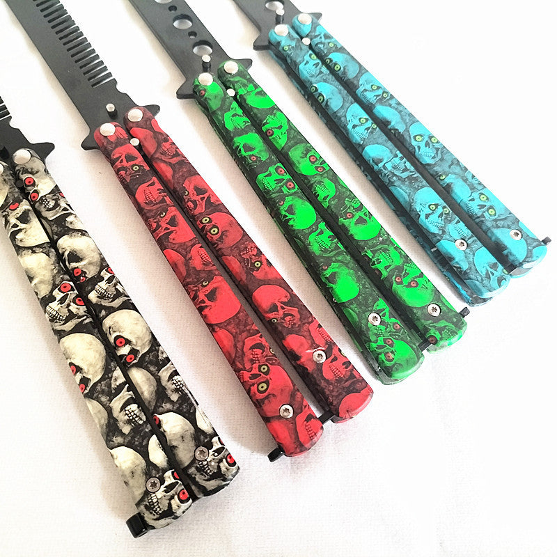 3D Skull Butterfly Knife Exercise Tool