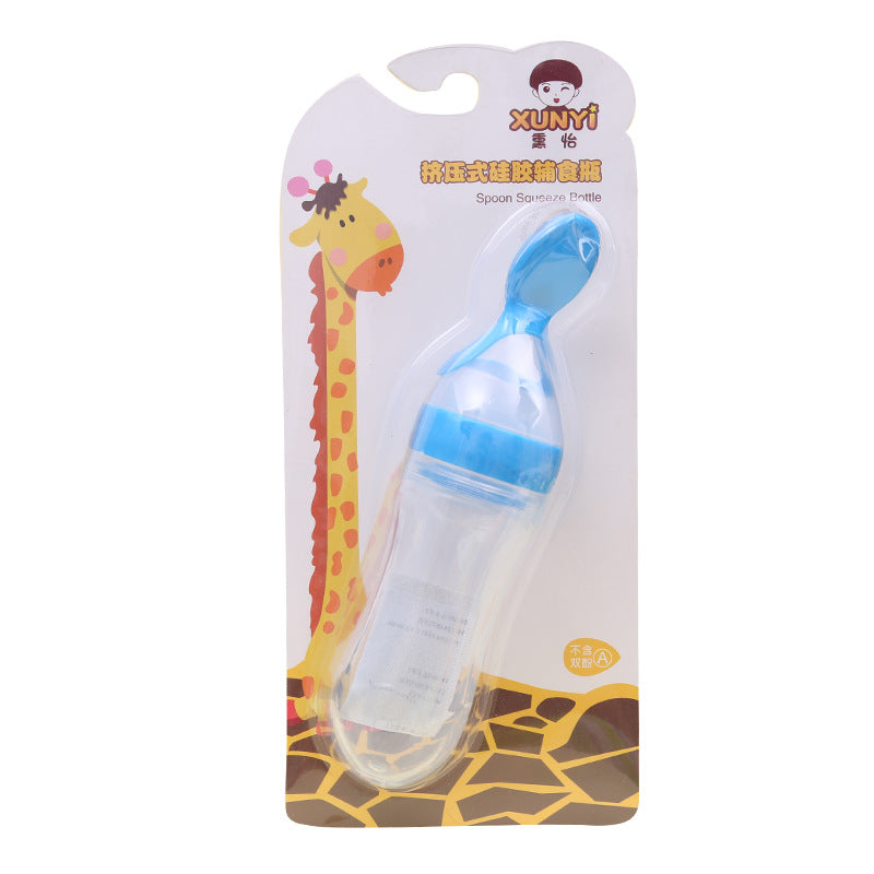 Silicone Training Rice Spoon, Infant Cereal Food Supplement, Safe Feeder