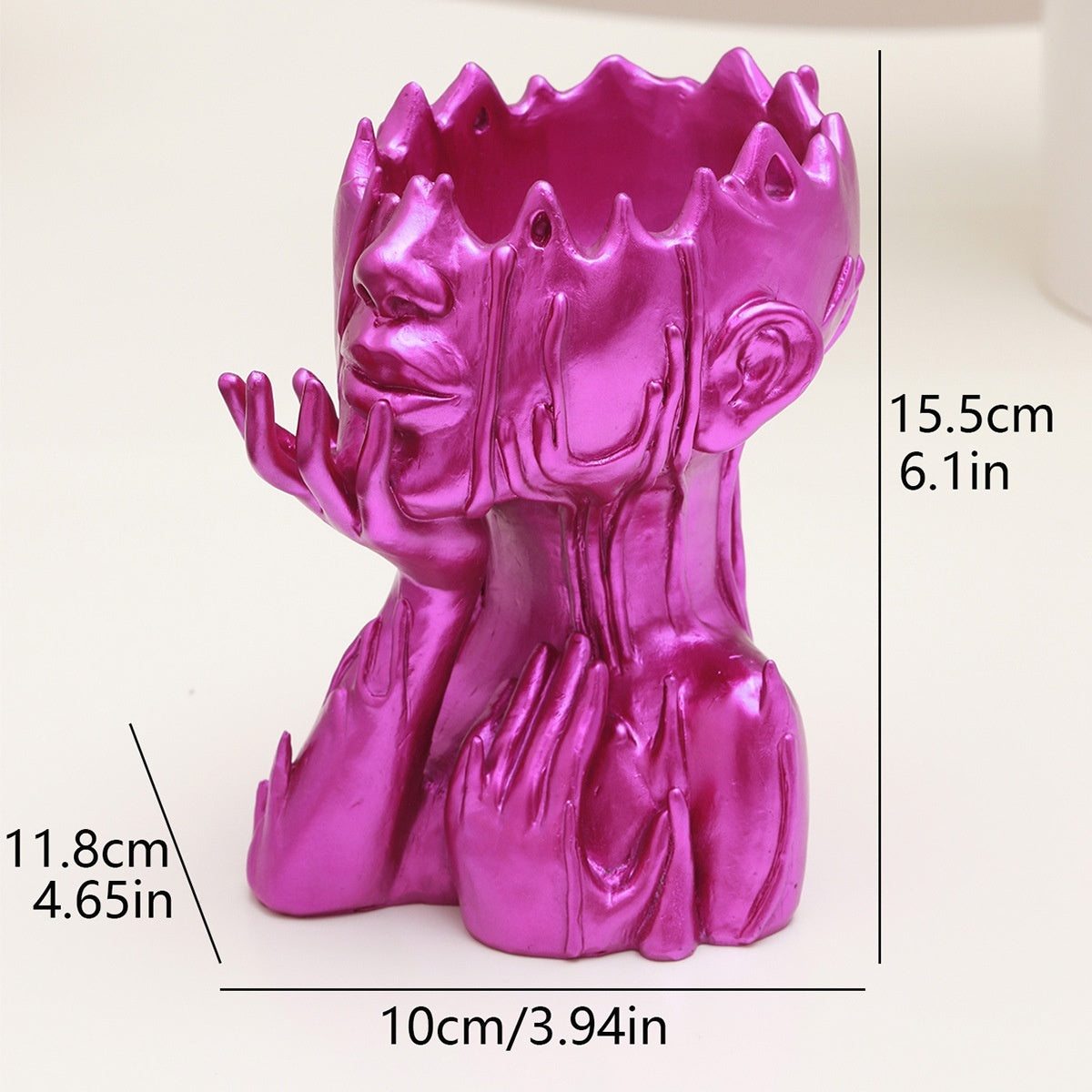 Resin New Goddess Head Flower Pot Home Garden Decoration Melting Woman Medusa Face Flower Pot Garden Decoration Ornaments