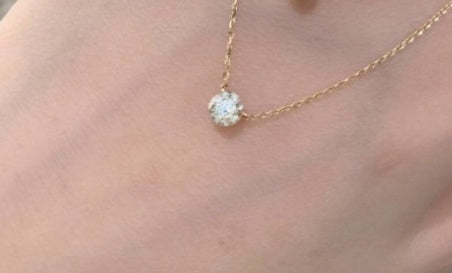 Japanese Jewelry Classic Small Diamond Single Diamond Necklace Clavicle