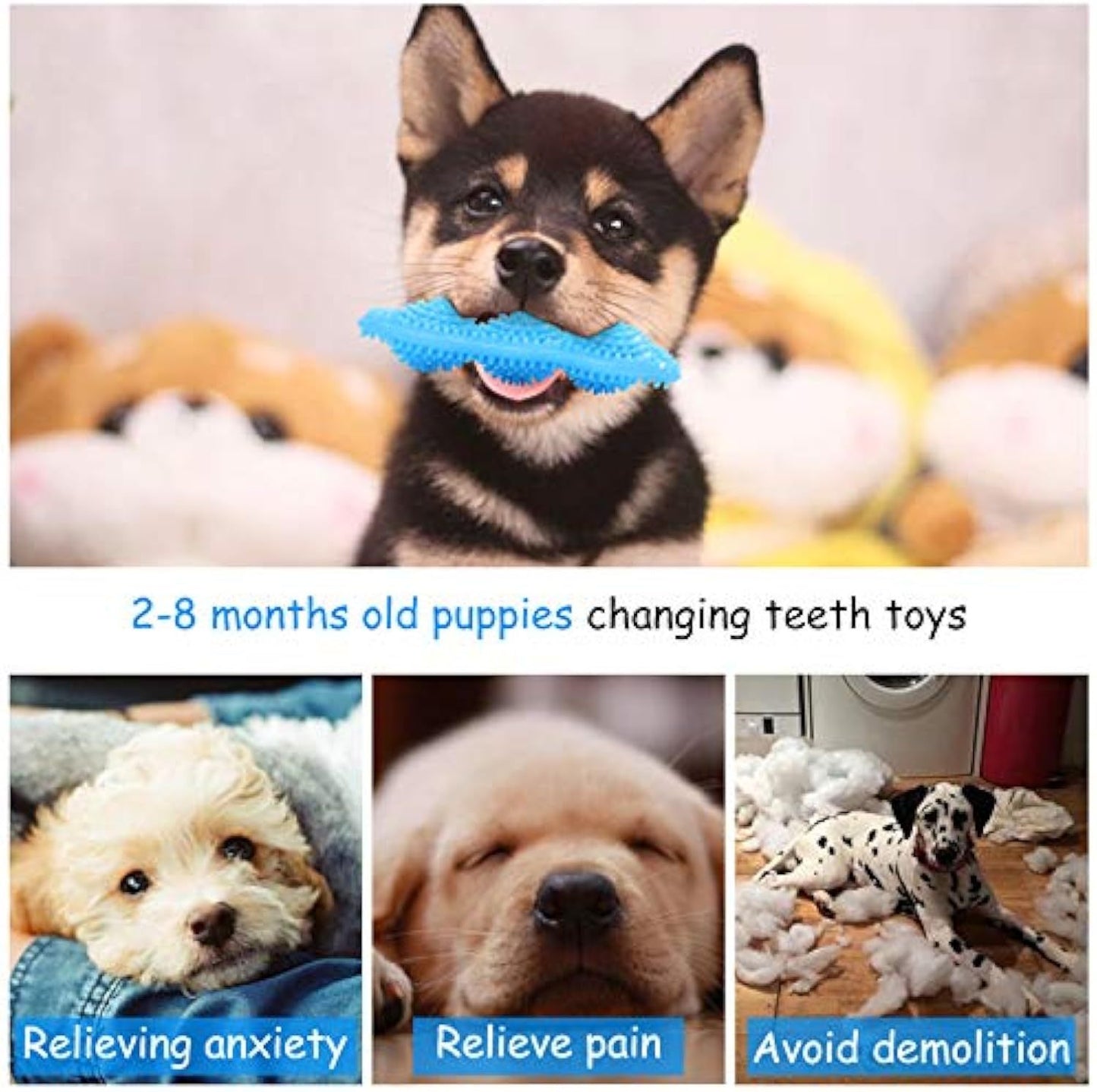 Puppy Chew Toys For Teething Puppies Teething Toys 360 Clean Pet Teeth Soothe Pain Of Teeth Growing Puppy Toys Small Dogs Medium Dog Suitable