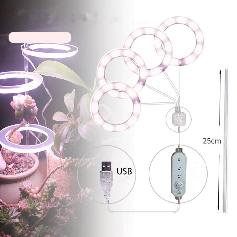 Luz LED de cultivo de espectro completo, lámpara de cultivo Phyto, lámpara USB Phyto para iluminación de crecimiento de plantas para plantas de interior