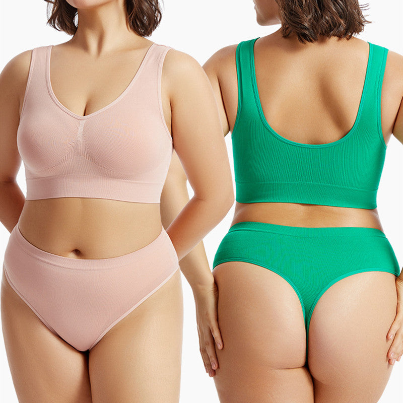 Ropa interior de yoga para mujer Push Up de pecho pequeño y fino