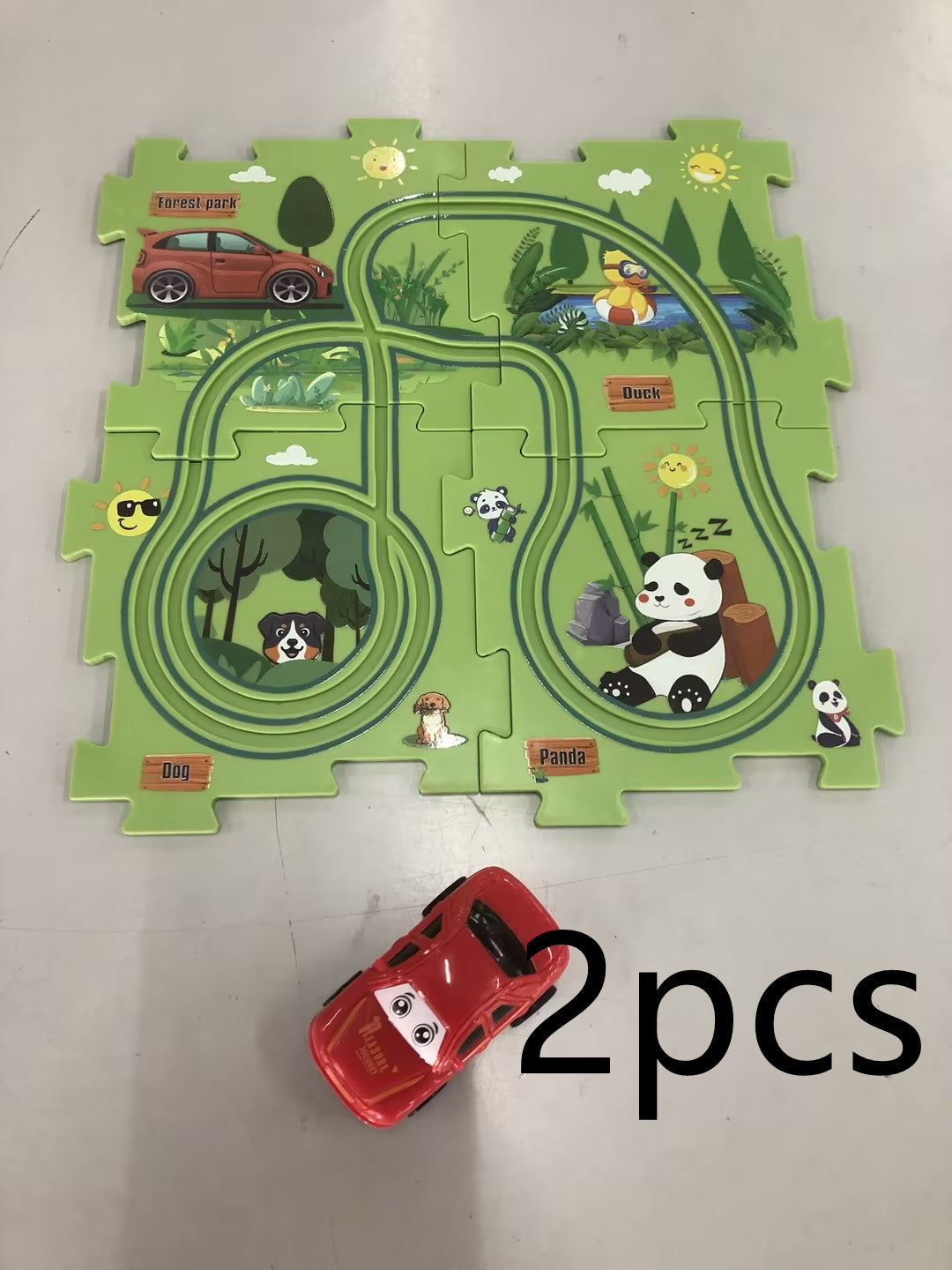 Rompecabezas para niños, ferrocarril eléctrico, Speeder, montaje artesanal, coche eléctrico, carril automático, escena de ciudad, construcción, juguete para regalo educativo