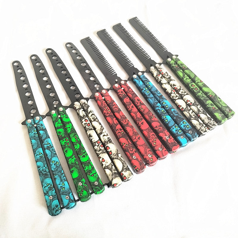 3D Skull Butterfly Knife Exercise Tool