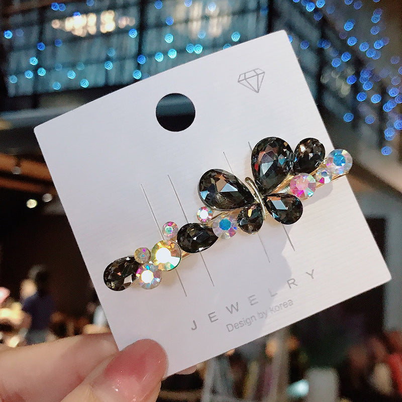 Color Butterfly Big Czech Diamond Hairpin