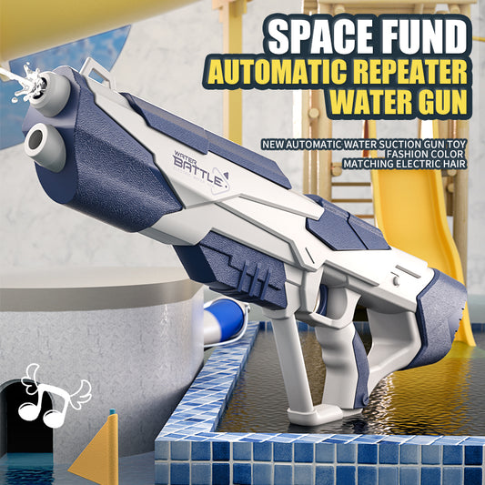 Pistola de agua espacial eléctrica automática con absorción de agua, juguete para pelear agua, playa al aire libre, piscina, juguetes de baño para niños, regalo para chico