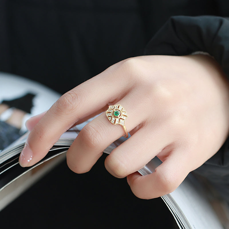 Emerald emerald ring