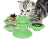 Cat Rotating Windmill Multi-Function Toys Itch Scratching Device Teeth Shining Toy