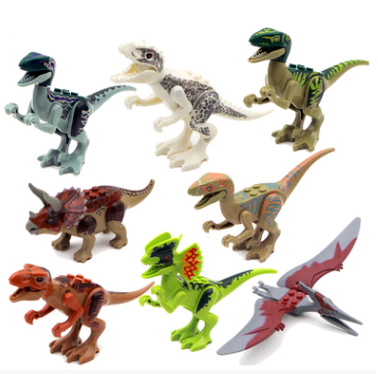 Bloques de construcción Mini dinosaurio ladrillos figuras juguetes para niños