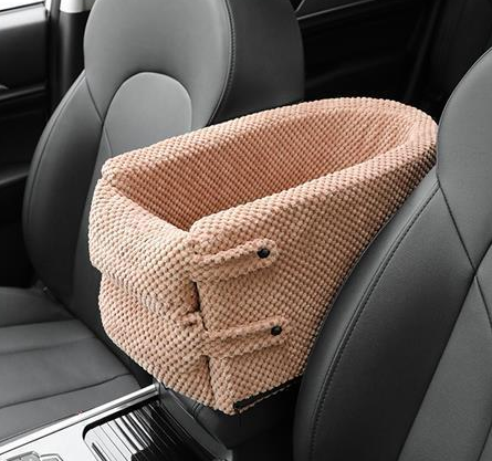 Asiento de coche para perros portátil con Control Central, transportadores antideslizantes para perros, caja de reposabrazos para coche, cama elevadora para mascotas pequeñas de viaje