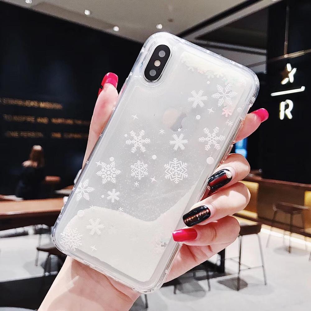 Compatible with Apple , Snowflakes Sands Mobile Shell Christmas