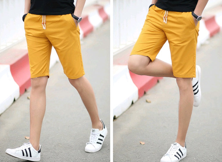 Summer Men's Cotton Shorts Casual Five Pants Summer Beach Pants