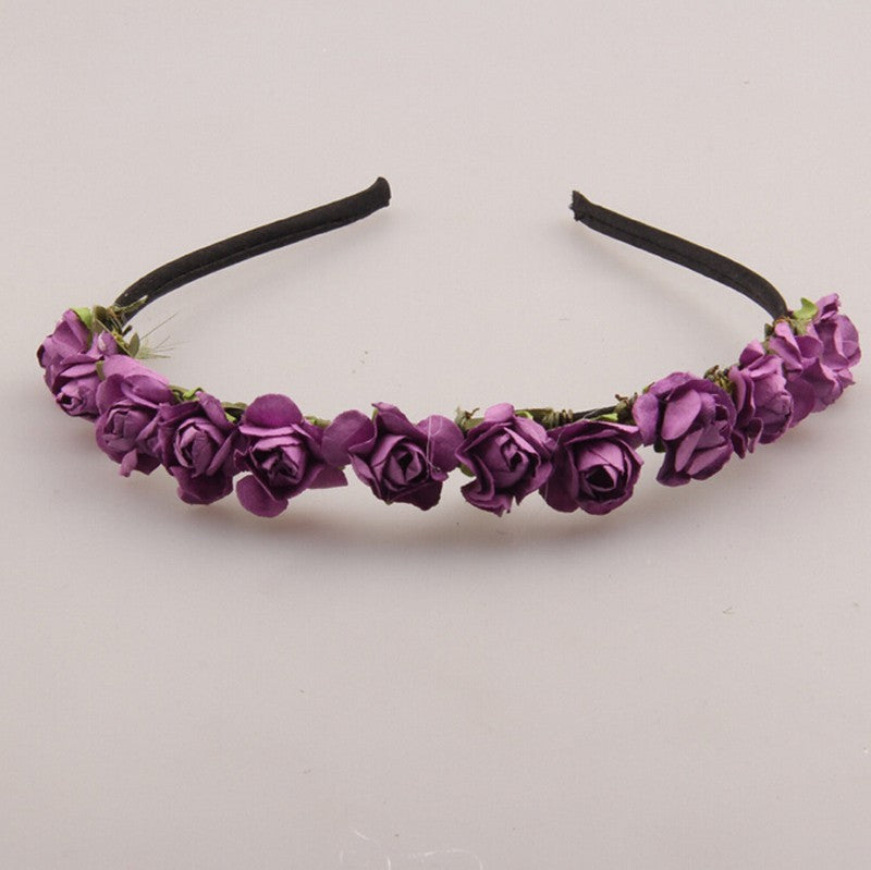 12 Paper roses headband