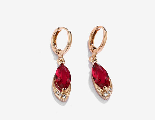 Ruby and diamond earrings