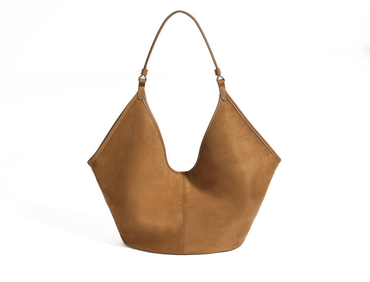 Bolso de hombro de cuero suave de gran capacidad de moda para mujer