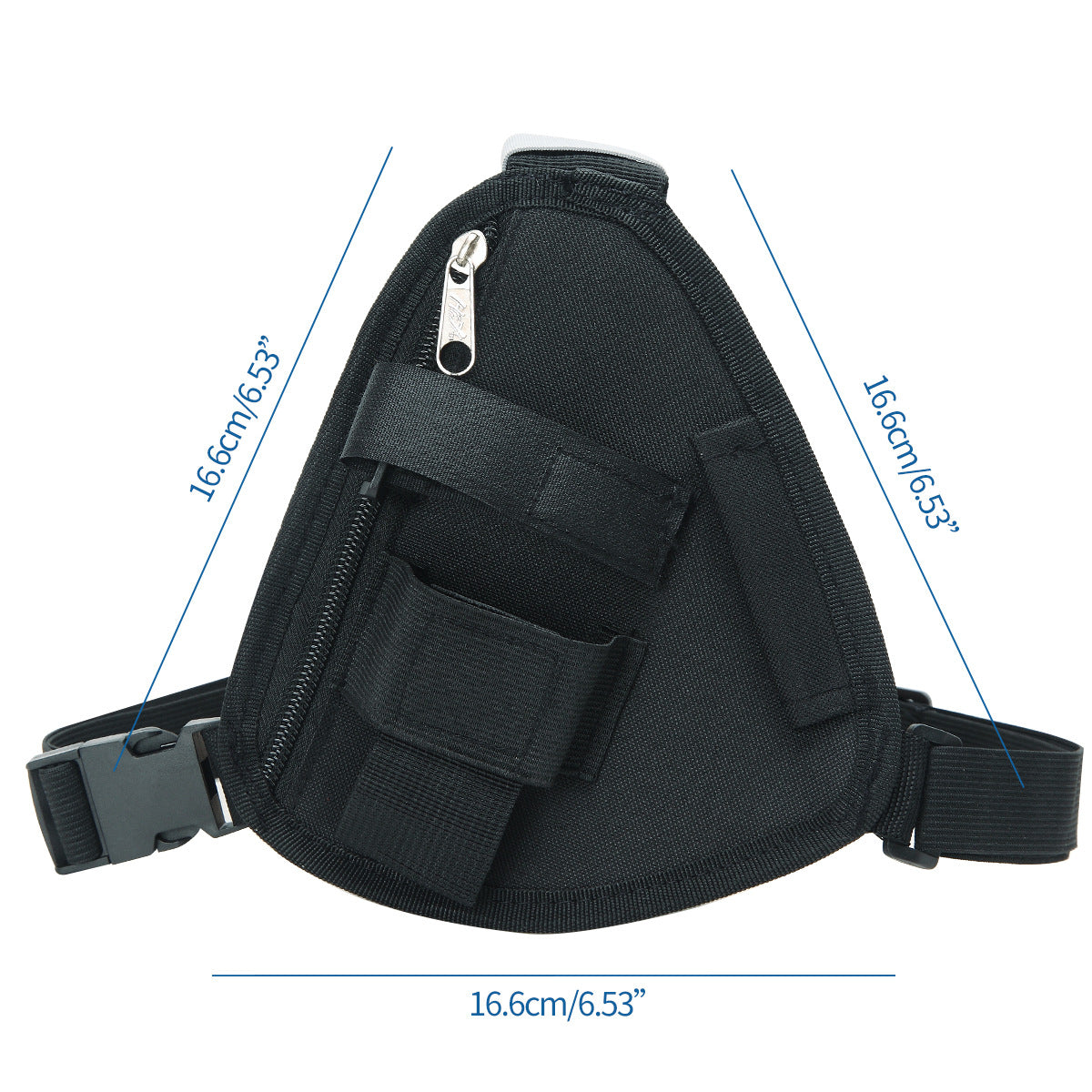 Walkie-Talkie Mochila Triangular Negra Multifuncional Portátil