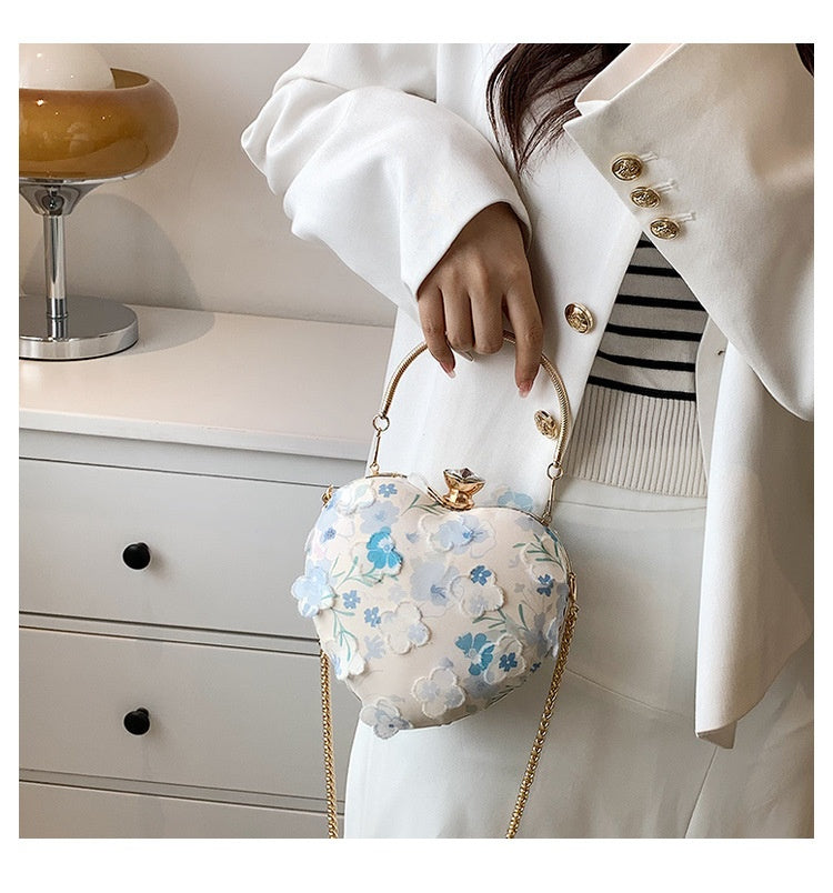 Bolso bandolera con cadena floral dulce Bolso tote de moda